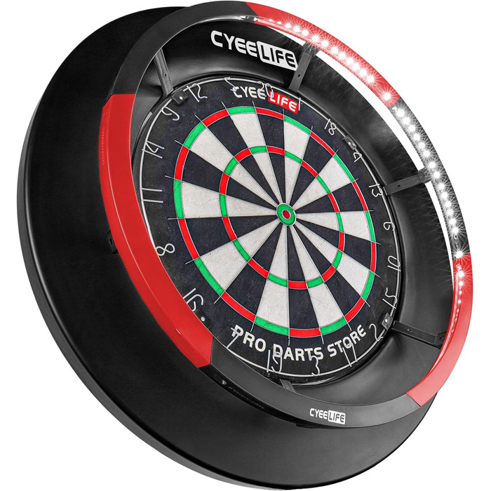 Підсвічування для дротиків CyeeLife з 2 кольорами для сталевої мішні для дротиків, освітлення мішні на 360 градусів