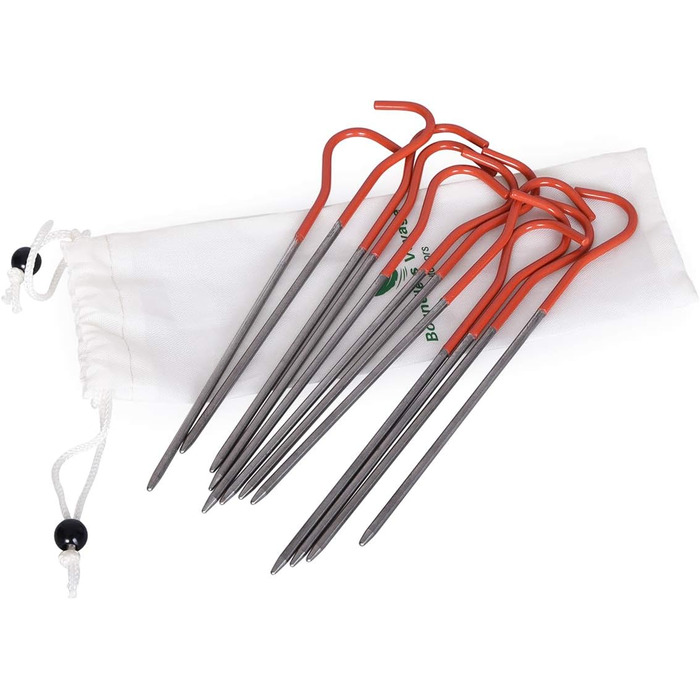 Титановий сплав Кілочки Цвяхи для намету Кемпінг Намет Ставки Відкритий портативний ліктьовий трав'яний намет Цвяхи Туристичний на