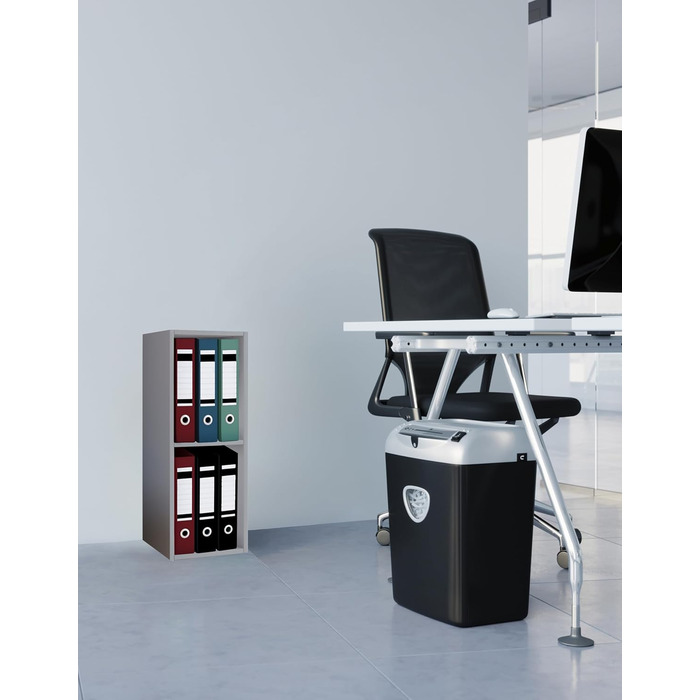 Дерев&39яна окремостояча полиця VCM Компактна шафа для документів Розміри приблизно В 72 x Ш 34 x Г 30 см Елегантна окремостояча полиця Офічна полиця Offas 2f сірого кольору