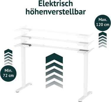 Каркас електричного столу SVITA DOBON для стільниці, ніжки регульовані по висоті, функція пам&39яті, подвійний двигун, металевий, білий