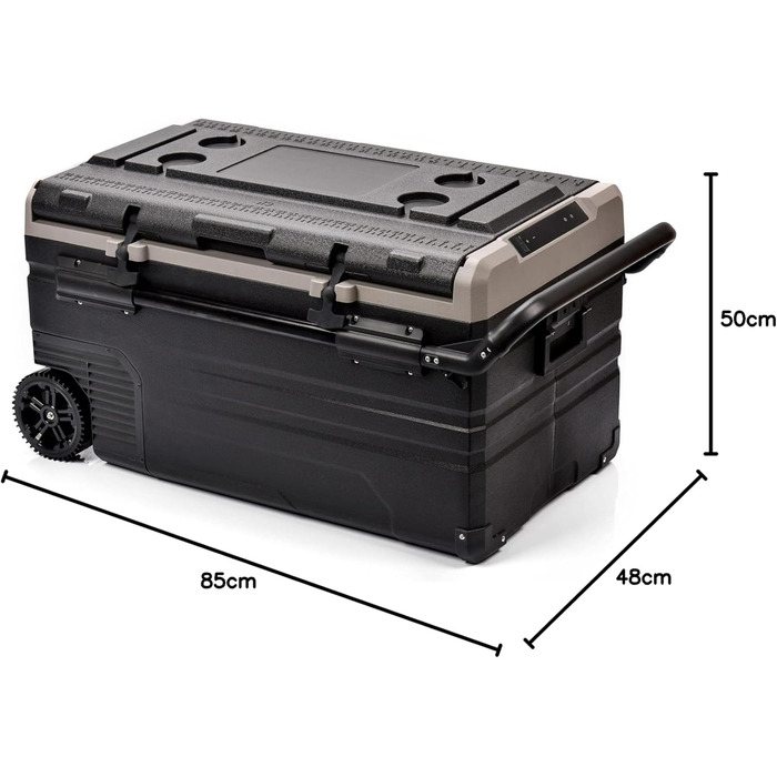 Метеор термоелектричний холодильник з колесами і управлінням додатком через Bluetooth Електричний компресорний охолоджувач 12/24В