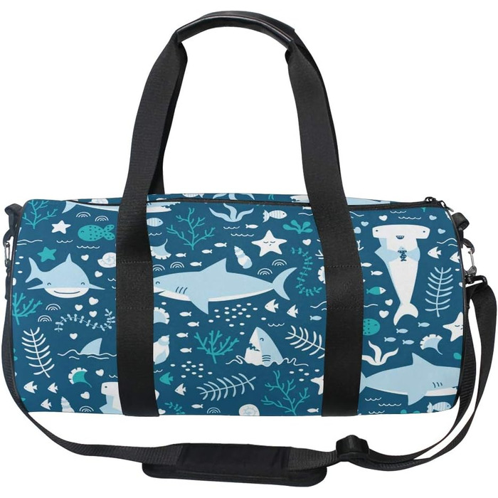 Водонепроникна спортивна сумка Акули в океані - містка дорожня сумка-вікендер для чоловіків та жінок