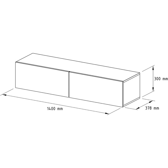 Меблі для передпокою Planetmbel Шафа для одягу Шафа для одягу Підвісна шафа 140 см золотий дуб, компактна шафа з дверцятами як міс