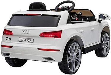 Електромобіль Playtastic Audi Q5 дитячий, до 7 км/год, на дистанційному управлінні, MP3, білий (дитячий автомобіль на дистанційном