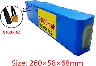 Велосипедні акумулятори 52V 30Ah, акумулятор 14S2P для електровелосипеда із зарядним пристроєм, вбудована система управління двигуном (BMS), для електровелосипедних двигунів потужністю 200W, 350W, 500W, 800W, 1000W, із зарядним пристроєм, 52V 30Ah XT60DC