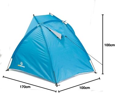 Пляжний намет для активного відпочинку Helios Air - туристичний пляжний намет із захистом від ультрафіолету 80 та вікном, що закривається, пляжний намет для подорожей (синій)