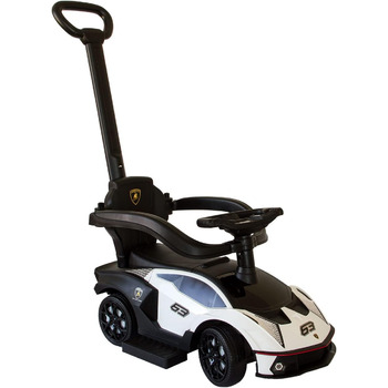 Коляска Lamborghini з штовхачем від 1 року коляска з захисною планкою коляска Lamborghini в білому кольорі можливе керування за до