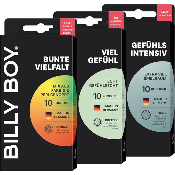 Презервативи BILLY BOY Ausprobier-Set, 30 шт
