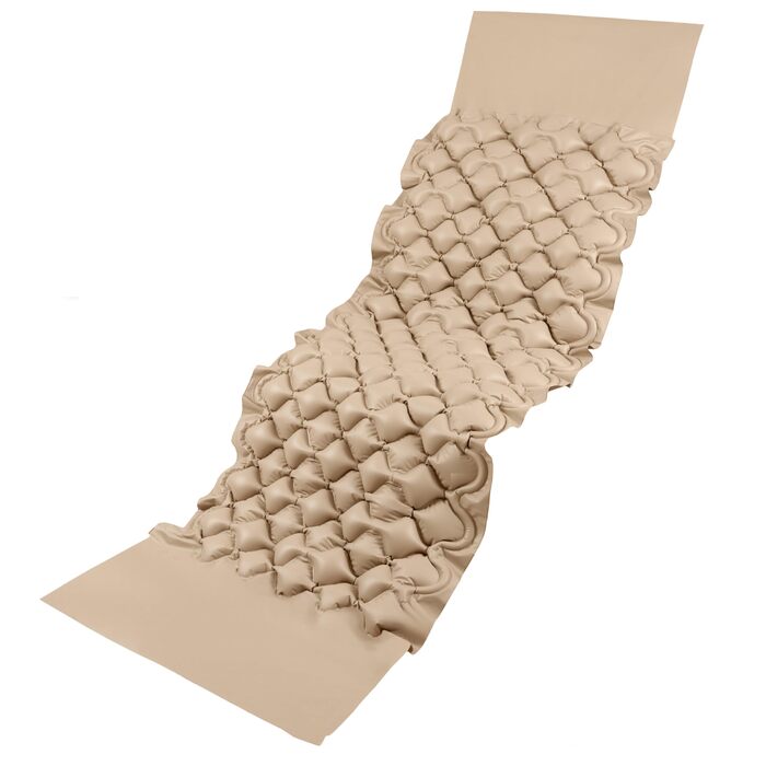 Комплект протипролежневих матраців SANICO Complete - європейський бренд - надувний, з компресором та торцевими клапанами - накладка для зняття тиску, макс. 135 кг, бежевий