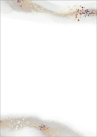 Високоякісний декоративний папір, папір для принтера Акварельний золотисто-бежевий, A4, 100 аркушів, мотив з обох боків, 90 г/м, виготовлений з екологічно чистого паперу, 625