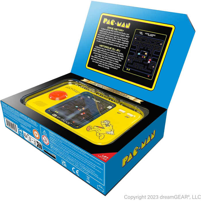 Ретро-ігрова гра Pocket Player PRO Pac-Man з екраном високої роздільної здатності 7 см