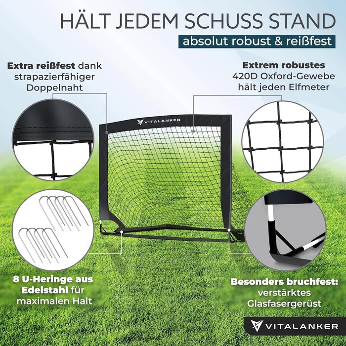 Набір дитячих футбольних воріт із кріпленням стінки-мішеней, включаючи картки-випробування - футбольні ворота для дітей у саду, вуличні футбольні ворота для дітей, ворота, футбольні ворота, ворота