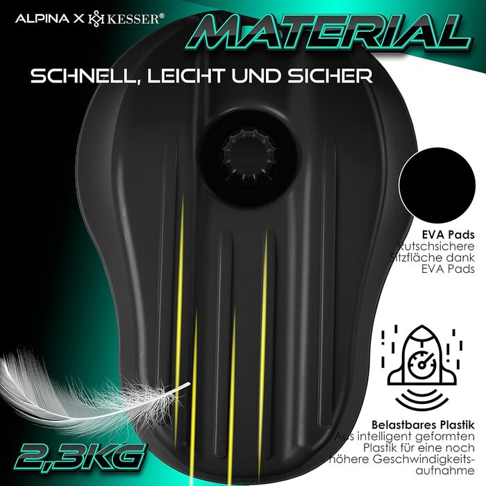 Зі світлодіодним підсвічуванням вкл. мотузку для витягування Санки Тобогган Дитячі санки Zipfelbob Пластикові санки Стабільні для