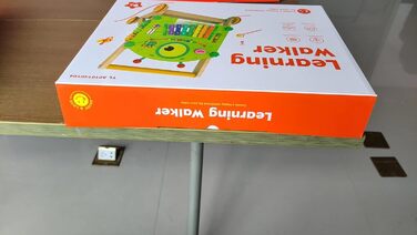 Дерев'яні ходунки для немовлят Нахил Безпечний ходунки Візок для навчання рухової активності з 6 місяців Розвиваючі іграшки з 6 видами діяльності Ходунки для навчання ходьбі Візок для дівчинки хлопчика