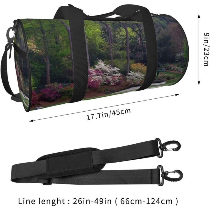 Дорожня сумка з чорно-золотим дизайном, кругла форма, великий об'єм, легка та міцна. Ідеальний подарунок для подорожей, походів, ділових поїздок та занять гольфом, універсальний розмір.