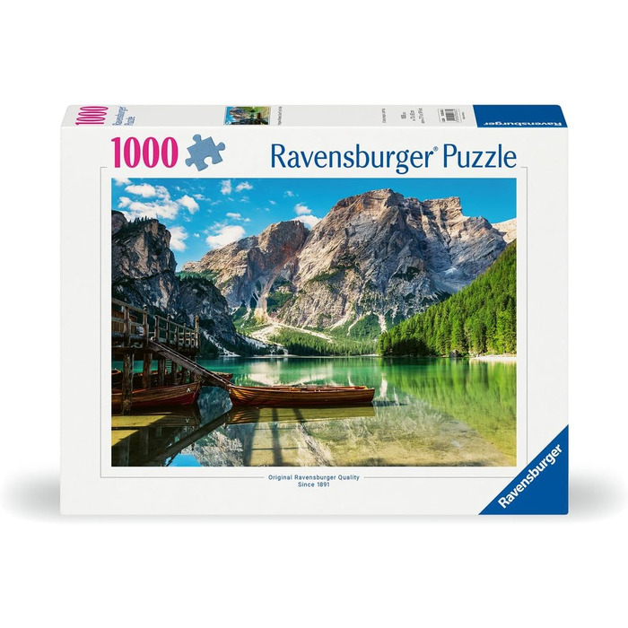 Пазл Ravensburger 12000363 - Pragser Wildsee, Доломітові Альпи, Південний Тіроль - пазл на 1000 елементів для дорослих і дітей від