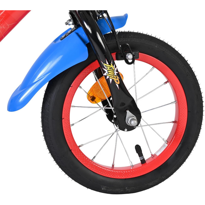 Дитячий велосипед Volare 12, 14, 16 для дівчаток та хлопчиків 36 років Офіційно ліцензований з дизайном персонажа З додатковими колесами, ножним та ручним гальмами, регульоване сидіння та легка збірка Spider-Man 12