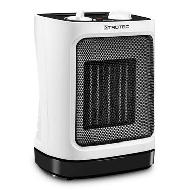Керамічний вентилятор-обігрівач TROTEC TFC 17 E Теплова потужність 1200 Вт / 2000 Вт Електричний обігрівач з термостатом, розмір приміщення від 24 м до 60 м, функція коливання 60 1200 Вт / 2000 Вт - функція коливання