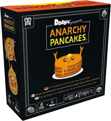 Виличні млинці, Dobble Anarchy Pancakes, Гра для вечірок, Карткова гра, 2-6 гравців, Від 8 років, 5 хвилин, Німецька, Багатомовна