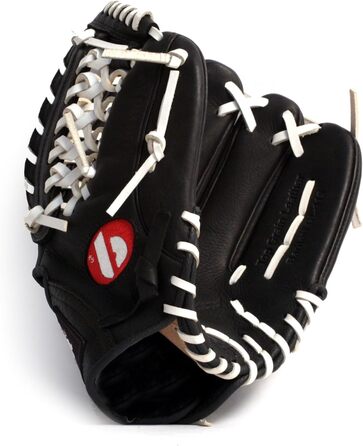 Бейсбольна рукавичка GL-115, натуральна шкіра, для змагань, для внутрішнього поля, 11,5 дюйма, чорна, для правої руки