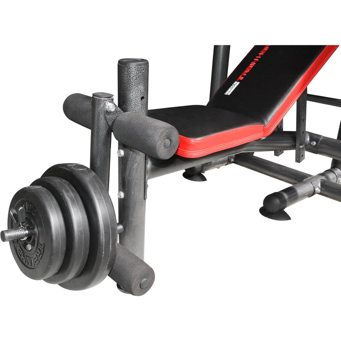 Універсальна силова станція Train Hard, багатофункціональна лавка для ваги зі штангою, стійка для лат, розгинання ніг метелик, згинання ніг 60 кг, складна вага