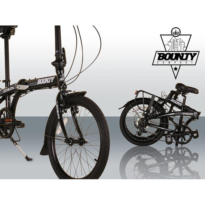 Складаний велосипед Bounty Citylite Легка алюмінієва рама 6-швидкісні передачі Shimano з перемикачами Revo Ідеально підходить для щоденних поїздок