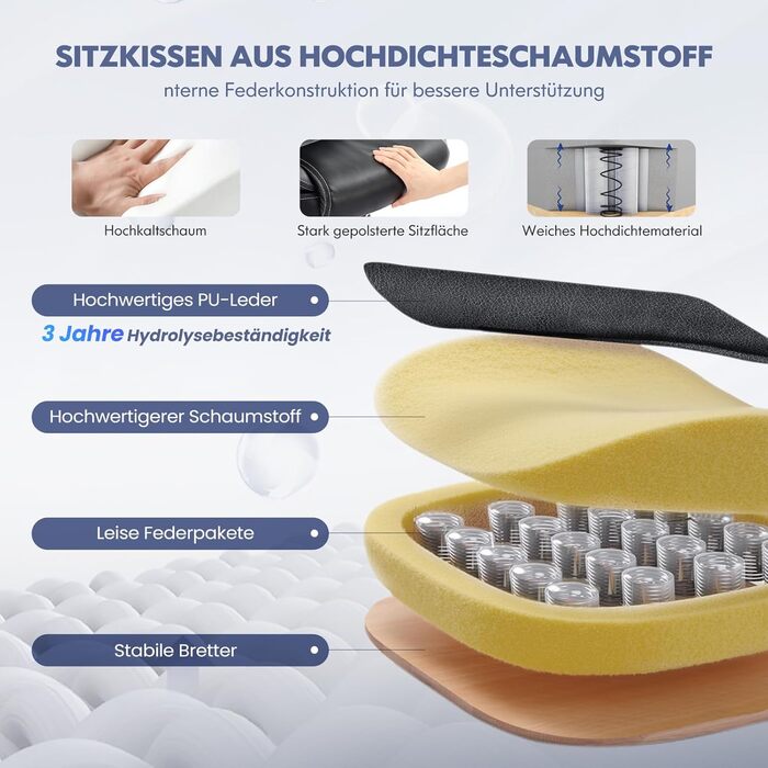 Ергономічне офісне крісло COLAMY, поворотне на 360 крісло для керівника з відкидними підлокітниками, регульована спинка, висота та нахил, чорне