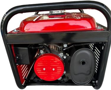 Професійний генератор H8500W, бензиновий двигун 6,5 к.с., генератор 220 В з вольтметром та автоматичним вимикачем, аварійний генератор, червоний