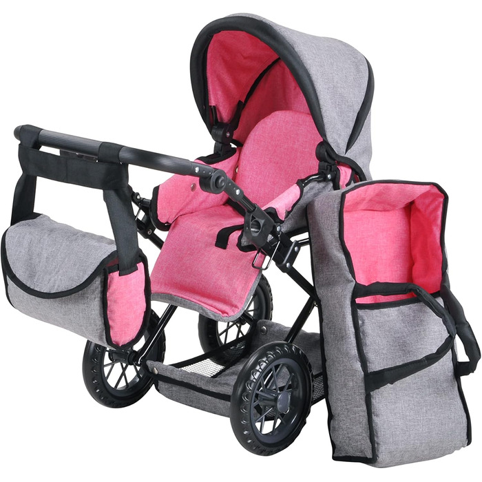 Коляска для ляльок Ruby-Jeans Сіра коляска для ляльок, 51 x 37 x 64 см, 63122 63122
