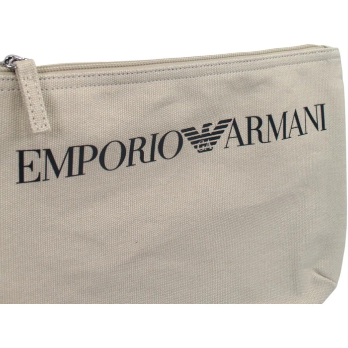 Сумка-сумка з логотипом Emporio Armani унісекс одного розміру перламутрово-сірого кольору