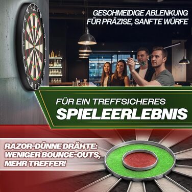 Набір сизалевих дротиків преміум-класу XXL з 9 професійними дротиками 24 професійними стрілками аксесуарами Сталева мішень для дротиків, включаючи монтажний комплект Сталева мішень для дротиків з металевими наконечниками та стартовою лінією