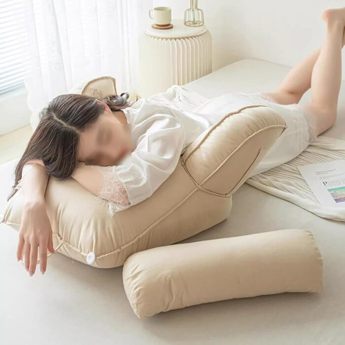 Подушка для читання на диван-ліжко, зручна подушка для шиї, затишна знімна подушка для спини, м&39яка подушка для підтримки шиї, знеболювальна, подушка для спини (сіра)