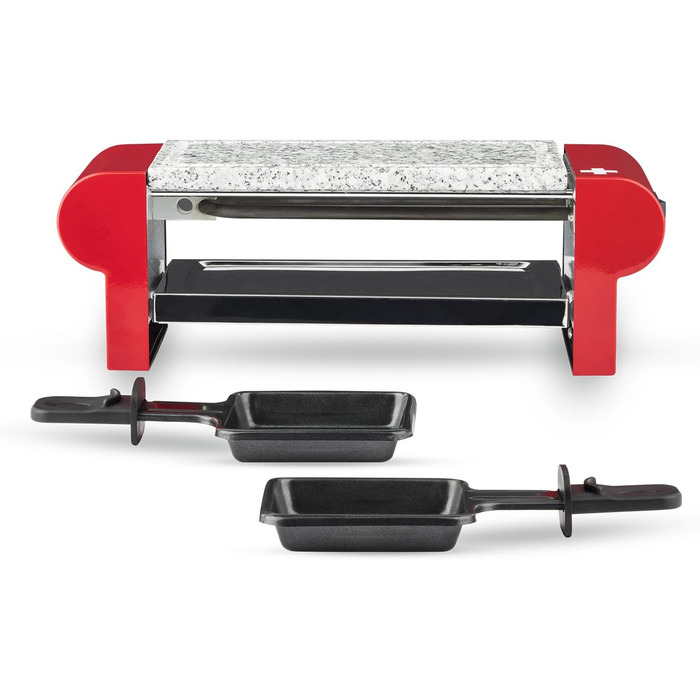Раклетна машина H.Koenig RP2 / 2 особи / з кам'яною решіткою / 350 Вт / червоний