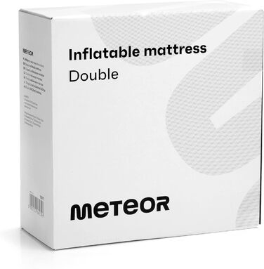 Ліжко з надувним матрацом Meteor Indoor Fast Inflation Гостьове надувне ліжко 188x137x22 чорне