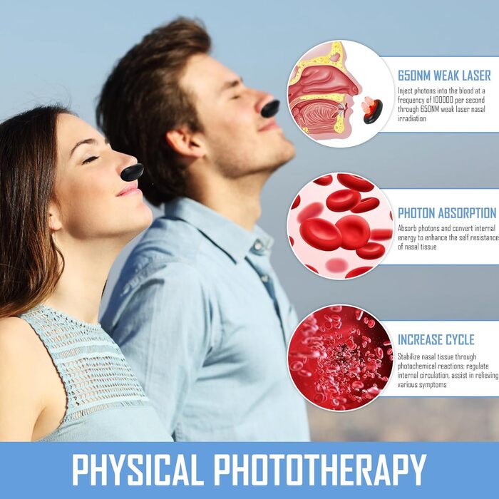 Прилад для назальної терапії червоним світлом Jognee Respirelief, прилад для лікування назального риніту
