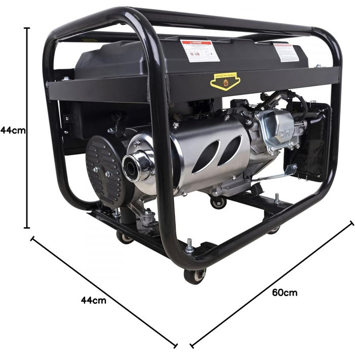 Комбінований бензиновий генератор з лампою COB Мобільний генератор 230 В 3,3 кВт 3300 Вт 16 А 50 Гц Аварійний генератор потужністю 7 к.с., 4-тактний бензиновий двигун 210 куб.см з повітряним охолодженням 1-фазний бензиновий генератор