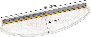 Килимки для сходів Kettelservice-Metzker малого формату для компактних сходів/гвинтових сходів 55x15x3,5 см, сірий 14 шт. 14 шт. с
