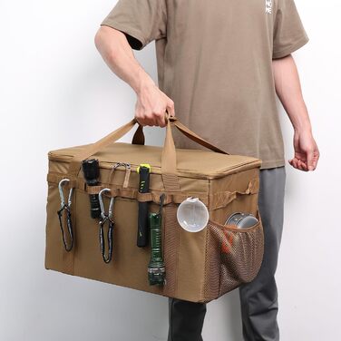 Тактична сумка для зберігання речей для кемпінгу, 46 л, органайзер для багажника (чорна)