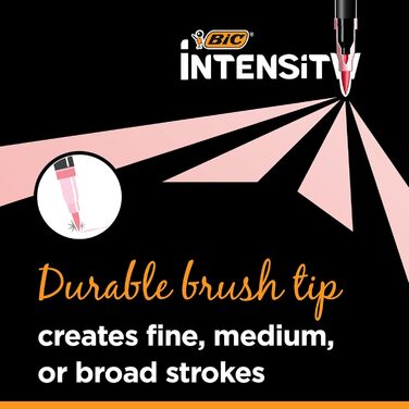 Подвійні фломастери BIC Intensity, упаковка з 6 шт. , різноманітні пастельні фломастери для розмальовок і наборів для активності дорослих