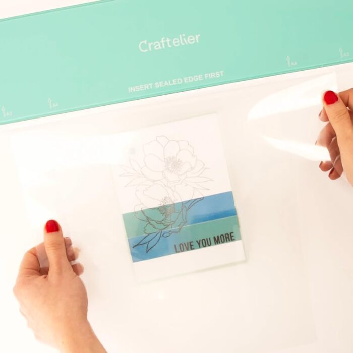 Гарячий та холодний ламінатор та аплікатор плівки Craftelier, для конвертів від 80 до 125 мікрон, для заклеювання документів розміром до 33 см, зручний у використанні в офісі, вдома чи в школі