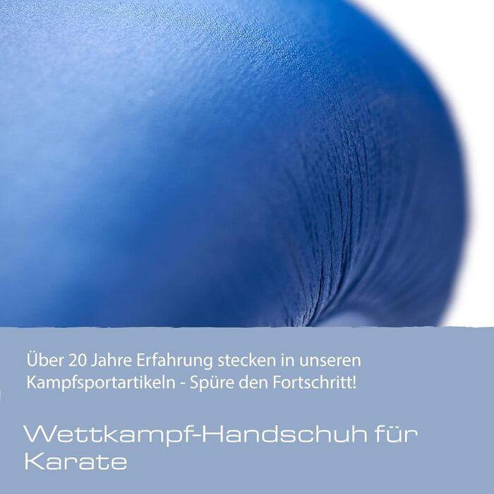 Рукавички для карате Ju-Sports з синтетичної шкіри, сині - М&39який захист рук для тренувань та змагань, аксесуар для бойових мистецтв, 2 петлі без великого пальця, XS