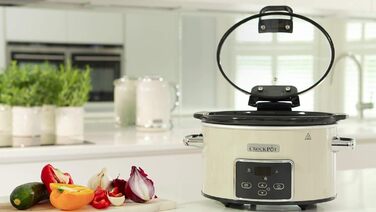 Цифрова мультиварка Crock-Pot з відкидною кришкою Регульований час приготування 3,5 літра (3-4 людини) Гриби та хром CSC060X