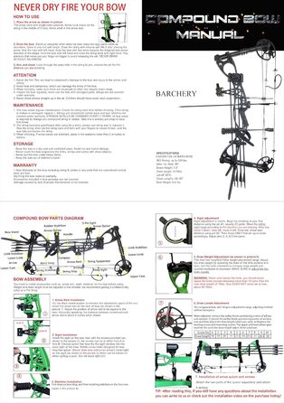 Набір складеного лука CENWTY для дорослих – регульований 0–70 lb, довжина натягу 18–30 дюймів, мисливський лук з повним комплектом аксесуарів