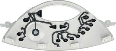 Панель керування vhbw Панель панелі сумісна з кухонним комбайном Vorwerk Thermomix TM31 - передня кришка, чорний, сірий, білий