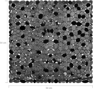 Килимок для душу, нековзний пластиковий килимок для дітей та сім'ї (чорний, квадрат-5454 см) Чорний квадрат-5454 см