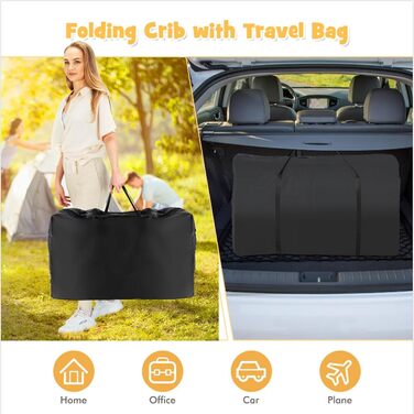 Дитяча колиска LIFEZEAL з регульованою висотою, портативна приліжкова колиска 90 x 50 см, дитяче ліжко 3-в-1 з матрацом, дорожнє ліжечко для малюків 0-6 місяців, приліжкова колиска з дихаючою сіткою (світло-сірий)