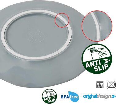 Набір посуду для кемпінгу BRUNNER з меламіну на 2-4 особи (набір 8, 12, 16 або 36 предметів) - венеціанський морський зелений - високоякісний, нековзний набір Tte--Tte з 8 предметів