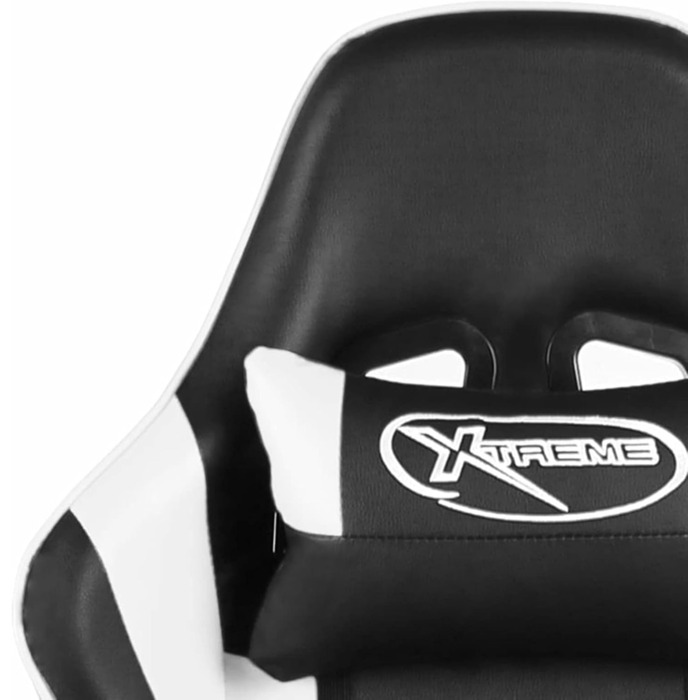 Поворотне ігрове крісло, білий ПВХ, ігрове крісло для дорослих, вантажопідйомність 150 кг