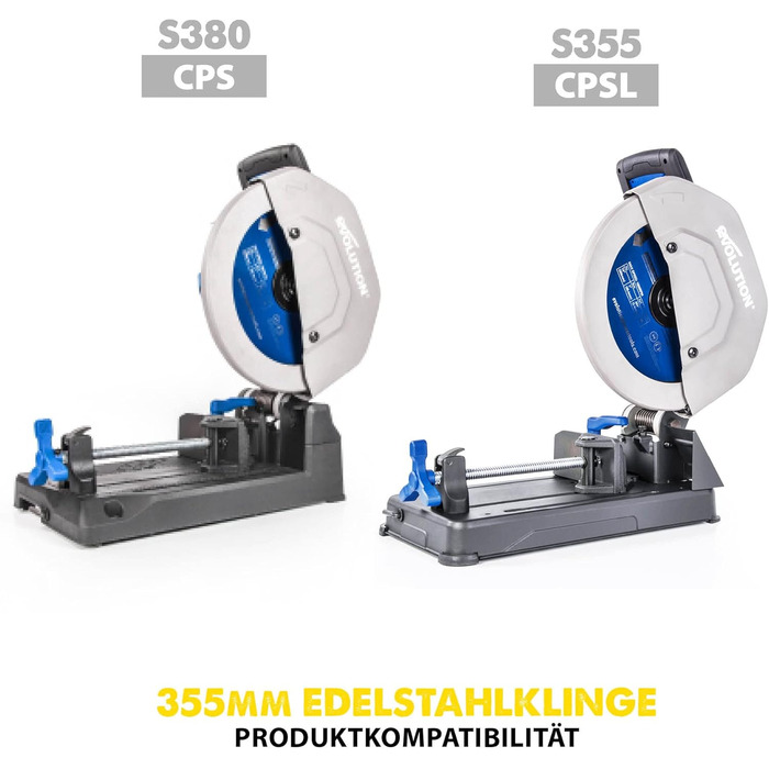 Evolution Power Tools S355TCT-90CS – Пильний диск з нержавіючої сталі 90T TCT, 355 мм, для поперечного різання