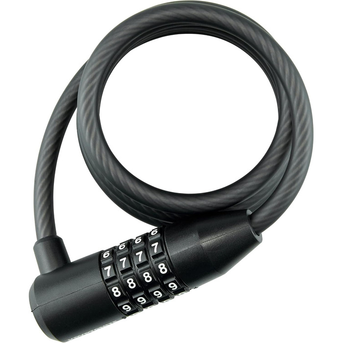 Замки Kryptoflex для дорослих, чорні, комбо 150 см 1,5 м
